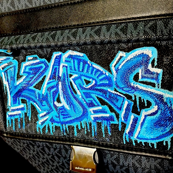 NWT Rare Num. Limit. Edition graffiti Michael Kors signature Cooper Men Backpack - Picture 5 of 9